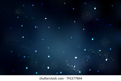 Dark BLUE vector layout with festival confetti. Glitter abstract illustration with colorful confetti, ribbons. New design for ad, poster, banner of your Party.