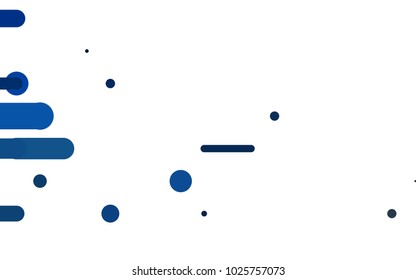 Dark BLUE vector layout with flat lines. Shining colored illustration with rounded stripes. The template can be used as a background.