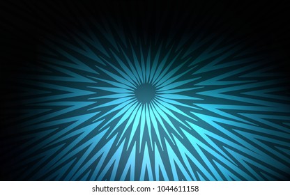Dark BLUE vector layout with flat lines. Shining colored illustration with sharp stripes. Pattern for ads, posters, banners.