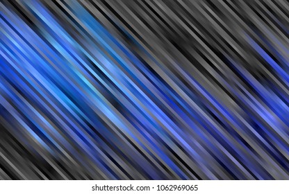 Dark BLUE vector layout with flat lines. Modern geometrical abstract illustration with staves. The pattern can be used for busines ad, booklets, leaflets