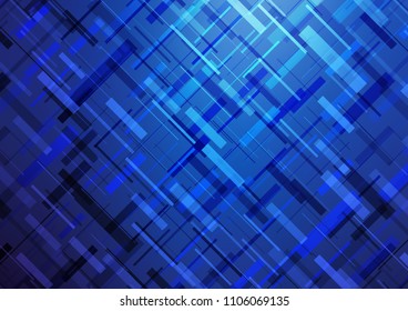Dark BLUE vector layout with flat lines. Glitter abstract illustration with colored sticks. Best design for your ad, poster, banner.