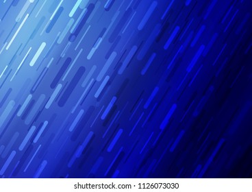 Dark BLUE vector layout with flat lines. Lines on blurred abstract background with gradient. The pattern can be used as ads, poster, banner for commercial.