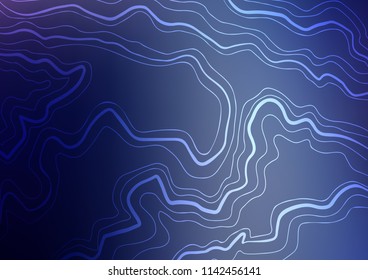 Dark BLUE vector layout with flat lines. Blurred decorative design in simple style with lines. Smart design for your business advert.