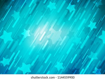 Dark BLUE vector layout with flat lines. Modern geometrical abstract illustration with staves. The pattern can be used for busines ad, booklets, leaflets