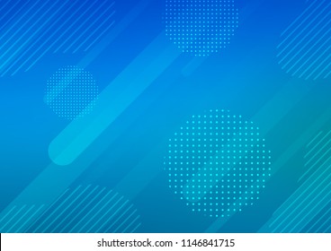 Dark BLUE vector layout with flat lines and dots. Glitter abstract illustration with colored sticks, dots. The pattern can be used as ads, poster, banner for commercial.