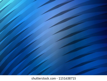 Dark BLUE vector layout with flat lines. Modern geometrical abstract illustration with staves. The template can be used as a background.