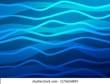 Dark BLUE vector layout with flat lines. Shining colored illustration with narrow lines. The template can be used as a background.