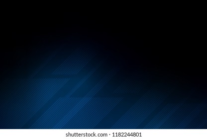 Dark BLUE vector layout with flat lines. Shining colored illustration with sharp stripes. Best design for your ad, poster, banner.