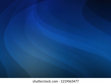 Dark BLUE vector layout with flat lines. Shining colored illustration with narrow lines. The pattern can be used for busines ad, booklets, leaflets