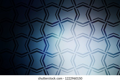 Dark BLUE vector layout with flat lines. Modern geometrical abstract illustration with Lines. Best design for your ad, poster, banner.