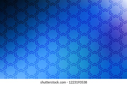 Dark BLUE vector layout with flat lines. Decorative shining illustration with lines on abstract template. Best design for your ad, poster, banner.