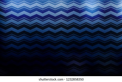 Dark BLUE vector layout with flat lines. Modern geometrical abstract illustration with Lines. Smart design for your business advert.