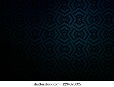 Dark BLUE vector layout with flat lines. Lines on blurred abstract background with gradient. Backdrop for TV commercials.