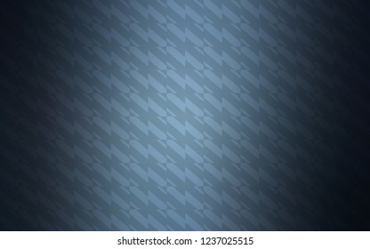 Dark BLUE vector layout with flat lines. Shining colored illustration with sharp stripes. Best design for your ad, poster, banner.