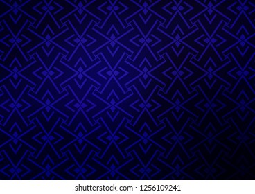 Dark BLUE vector layout with flat lines. Blurred decorative design in simple style with lines. Pattern for ads, posters, banners.