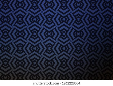Dark BLUE vector layout with flat lines. Blurred decorative design in simple style with lines. Pattern for business booklets, leaflets.