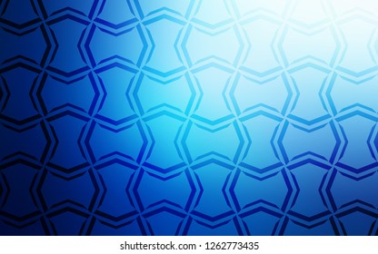 Dark BLUE vector layout with flat lines. Decorative shining illustration with lines on abstract template. Pattern for your busines websites.