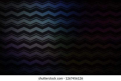 Dark BLUE vector layout with flat lines. Shining colored illustration with sharp stripes. Best design for your ad, poster, banner.