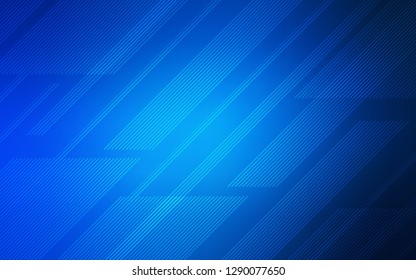 Dark BLUE vector layout with flat lines. Glitter abstract illustration with colored sticks. Best design for your ad, poster, banner.