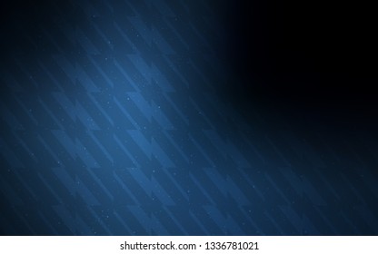Dark BLUE vector layout with flat lines. Modern geometrical abstract illustration with Lines. Best design for your ad, poster, banner.