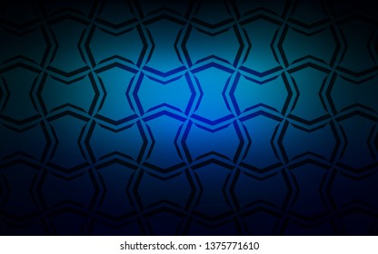 Dark BLUE vector layout with flat lines. Shining colored illustration with sharp stripes. Template for your beautiful backgrounds.