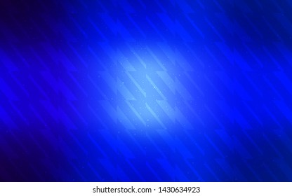 Dark BLUE vector layout with flat lines. Shining colored illustration with sharp stripes. Template for your beautiful backgrounds.