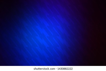 Dark BLUE vector layout with flat lines. Blurred decorative design in simple style with lines. Smart design for your business advert.