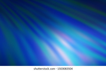 Dark BLUE vector layout with flat lines. Colorful shining illustration with lines on abstract template. Pattern for your busines websites.