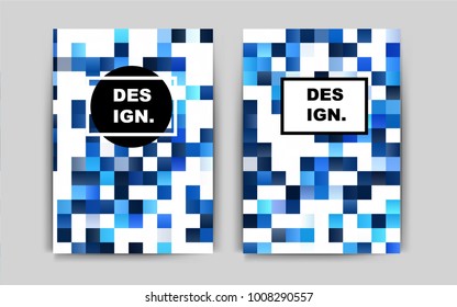 Dark BLUE vector layout for Leaflets. Blurred decorative design in abstract style with textbox. Completely new template for your brand book.