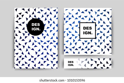 Dark BLUE vector layout for Leaflets. Modern abstract design concept with colorful gradient. Pattern can be used as a template for calendars.