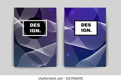 Dark BLUE vector layout for Leaflets. Modern abstract design concept with colorful gradient. Beautiful design for cover of notepads.