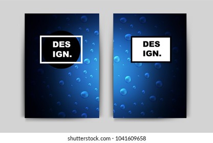 Dark BLUE vector layout for Leaflets. Abstract booklet on colored background with gradient. Pattern for beautiful business cards, folders.