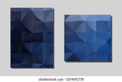 Dark BLUE vector layout for Leaflets. Modern abstract design concept with colorful gradient. The pattern can be used for any ad, booklets.