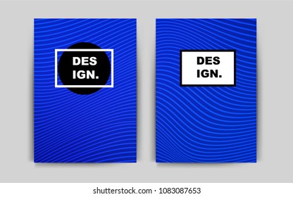 Dark BLUE vector layout for Leaflets. Web interface on abstract background with colorful gradient. Completely new template for your brand book.