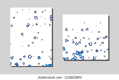 Dark BLUE vector layout for Leaflets. Web interface on abstract background with colorful gradient. Pattern for beautiful business cards, folders.