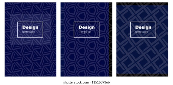 Dark BLUE vector layout for Leaflets. Blurred decorative design in abstract style with textbox. Pattern for leaflets, booklets.