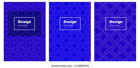 Dark BLUE vector layout for Leaflets. Modern abstract design concept with colorful gradient. Pattern for leaflets, booklets.