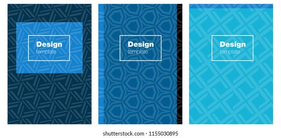 Dark BLUE vector layout for Leaflets. Modern abstract design concept with colorful gradient. Completely new template books.