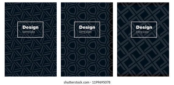Dark BLUE vector layout for Leaflets. Booklet with textbox on colorful abstract background. Template for magazines, jurnals.