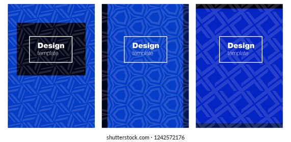 Dark BLUE vector layout for Leaflets. Blurred decorative design in abstract style with textbox. Pattern for business books, journals.