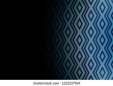 Dark BLUE vector layout with lines, rectangle. Colorful lines, squares on abstract background with gradient. Backdrop for TV commercials.