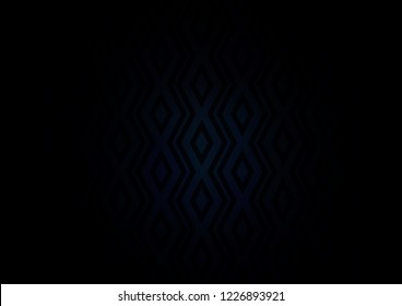 Dark BLUE vector layout with lines, rectangle. Colorful decorative design in simple style with lines, rhombuses. Best design for your ad, poster, banner.