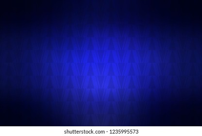 Dark BLUE vector layout with lines, triangles. Decorative design in abstract style with triangles. Pattern for websites.
