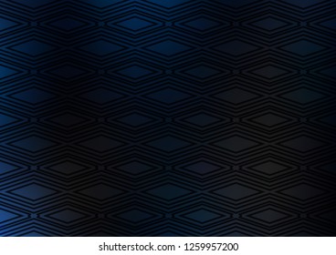 Dark BLUE vector layout with lines, rectangle. Colorful decorative design in simple style with lines, rhombuses. Pattern for business booklets, leaflets.