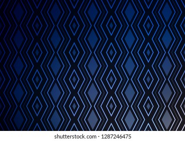 Dark BLUE vector layout with lines, rectangle. Shining colorful illustration with lines, rectangles. Best design for your ad, poster, banner.