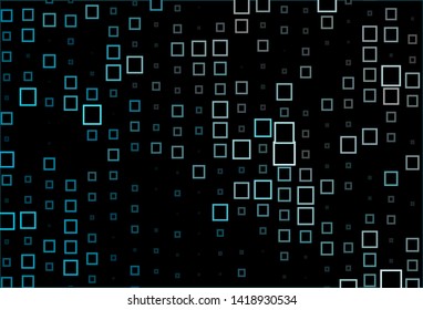 Dark BLUE vector layout with lines, rectangles. Glitter abstract illustration with rectangular shapes. Pattern can be used for websites.