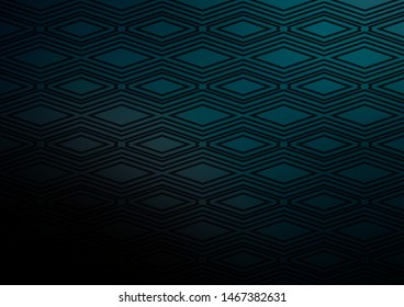 Dark BLUE vector layout with lines, rectangle. Colorful decorative design in simple style with lines, rhombuses. Pattern for websites, landing pages.