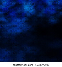 Dark BLUE vector layout with lines, rectangles. Colorful illustration with gradient rectangles and squares. Pattern for websites, landing pages.