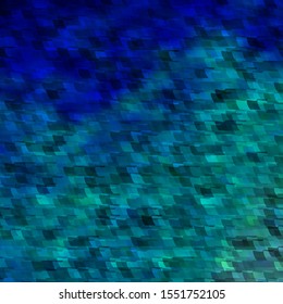 Dark BLUE vector layout with lines, rectangles. Illustration with a set of gradient rectangles. Modern template for your landing page.