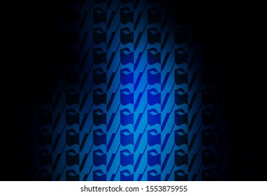Dark BLUE vector layout with lines, triangles. Illustration with set of colorful triangles, lines. Pattern for commercials.